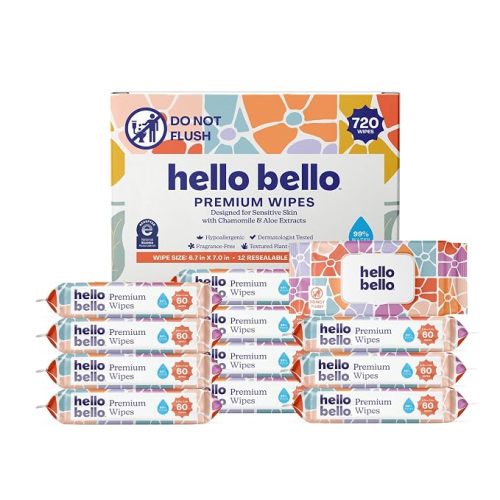 Hello Bello Premium Baby Wipes (Sketches) Fragrance-Free 12pk = 720ct