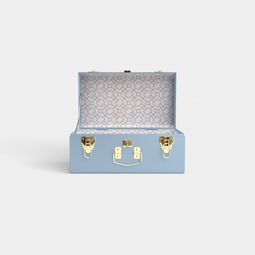 Mini Trunk - Light Blue - Bamboo Lane / Embroidery