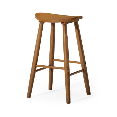 30" Luna Bar Stool in Light Brown Finish