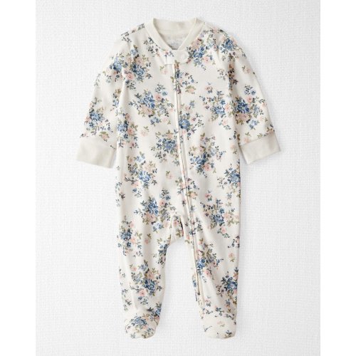 Baby Organic Cotton Floral-Print Sleep & Play Pajamas - Little Planet | Carter's