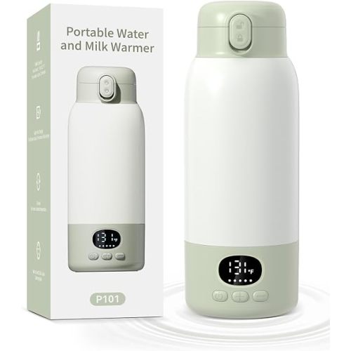 Portable Bottle Warmer for Travel, 45W Fast Charging Milk Warmer 17oz
