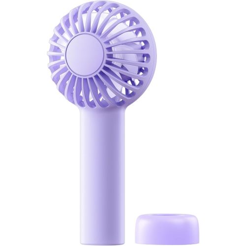 SWEETFULL Mini Portable Fan - Rechargeable Handheld Fan, 3 Speeds Personal Small Hand Gifts for Travel Essentials, Lash, Makeup, Eyelash, Kids, Girls, Women - USB, Cute Design Purple
