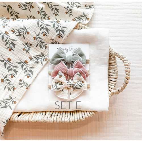 Spring Floral Bow Set, Fable Baby Bows, Baby Headbands, Girls Hair Clips, Newborn Headband, Womens Hair Bow, Toddler Bows, Newborn Bows