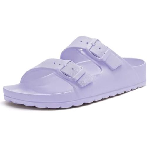 KIDMI Women's Comfortable EVA Sandals with Medium Arch Support, Adjustable Buckle Summer Beach Slide Sandal