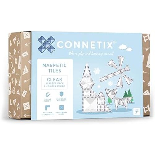 CONNETIX Clear Starter Pack, 34 Pieces