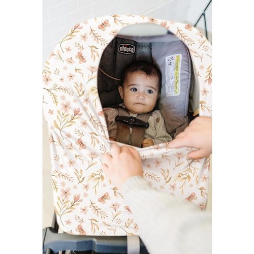 Baby Car Seat Covers- Multi-use Carseat Canopy for Babies, Stretchy Infant Carseat Cover Boy, Shower Gifts for Unisex Boys and Girls