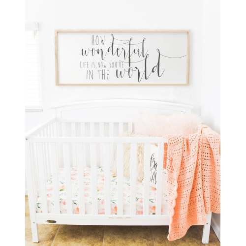 How Wonderful Life is Youre in the World  Nursery Signs  - Etsy