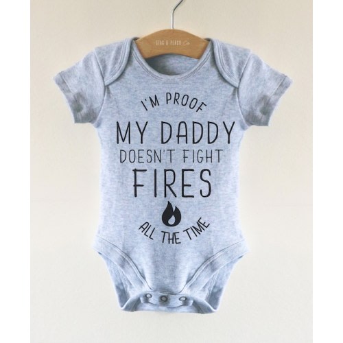 Firefighter Baby One Piece - Firefighter Baby Bodysuit, Firefighter Baby Shower, Baby Firefighter, Pregnancy Reveal, Firefighter Dad Gift - Etsy