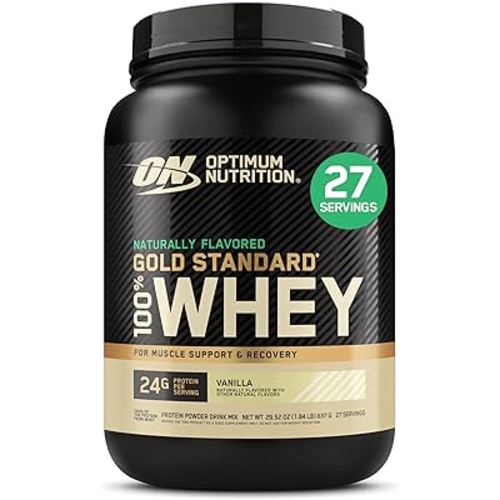 Optimum Nutrition Gold Standard 100% Whey Naturally Flavored Protein Powder, Vanilla, 1.9 Pound (Packaging May Vary)