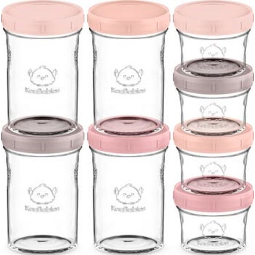 8-Pack Prep Jars Food Glass Containers