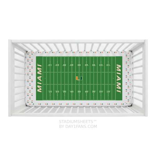 Miami Hurricanes StadiumSheets™ Crib Sheets