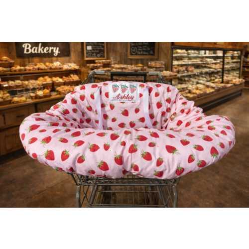 Personalized Strawberry Shopping Cart Cover: Baby High Chair Cover