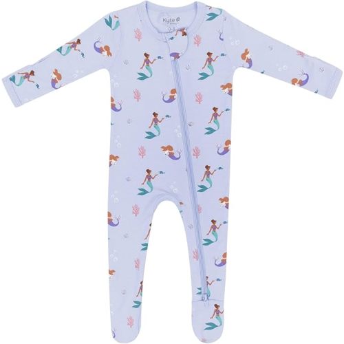 KYTE BABY Unisex Zipper Closure Footies, Rayon Made From Bamboo, 0-24 Months