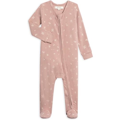 Colored Organics Baby Zip-Up Footed Sleeper with 2-Way Zipper - Newborn Organic Cotton Pajamas