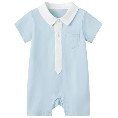 pureborn Baby Boys Girls Nautical Romper One-Piece Beach Outfit Summer Clothes 0-24 Months