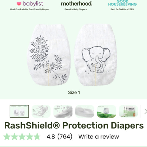 Natural Disposable Baby Diapers of All Sizes by Parasol Co