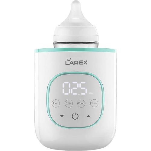 LAREX Bottle Warmer, Fast Baby Bottle Warmer for Breastmilk and Formula, with Timer and Accurate Temp Control, 8-in-1 Baby Milk Warmer BPA Free with Digital Display, Bottle Warmers for All Bottles