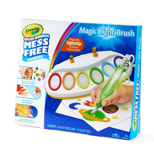 Crayola Color Wonder Magic Light Brush & Washable Paint Art Set for Kids, Gift, Age 3+ Unisex Child