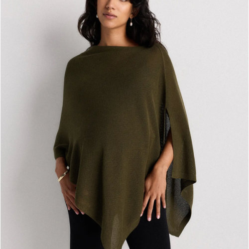 Lightweight Cotton Cashmere Nursing Shawl in Olive