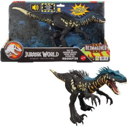 Jurassic World Reimagined Indoraptor Dinosaur Action Figure, Bold Colored Real Feel Carnivore Toy