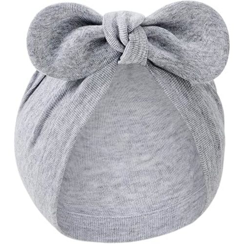 Century Star Newborn Hat for Baby Girls Infant Toddler Soft Hospital Hats Beanie Baby Turbans Head Wrap with Bow Cap