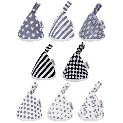 ALVABABY 8 Pcs Baby Boy Pee Covers, 3.5 * 4 In,Strong Water Absorption Pee Shield for Newborn Boy, 4-Layer Reusable Pee Cap, Diaper Changing Accessory for Baby Gift 8NG01