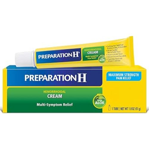 Preparation H Hemorrhoid Cream with Aloe for Multi-Symptom Relief - 1.8 Oz Tube