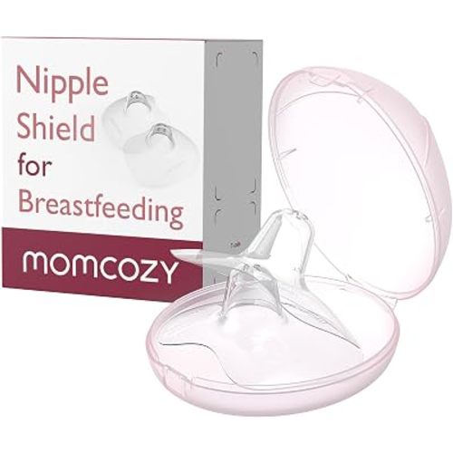 Momcozy Ultra-Thin Nipple Shields, Food-Grade Silicone with Carry Case 20mm