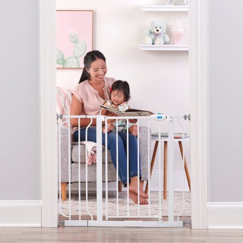 Regalo Extra Wide Safety Gate 38.5-in x 30-in Pressure/Hardware Mounted White Metal Safety Gate