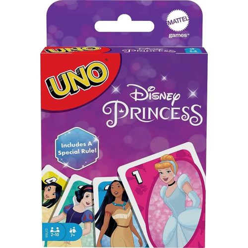 Mattel Games UNO Disney Princesses Card Game, Ages 7+, 2-10 Players