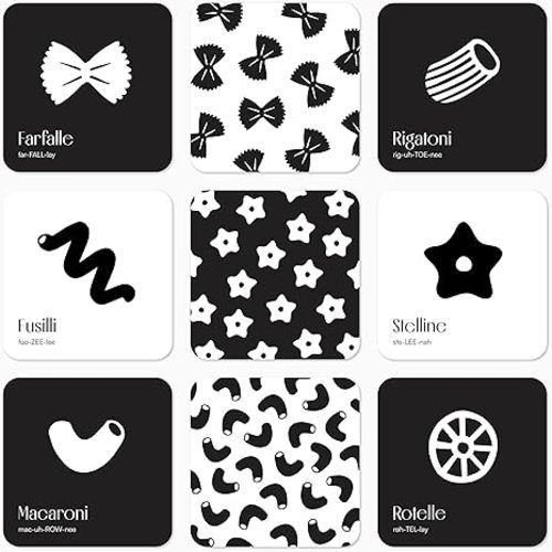 Pasta for Baby High Contrast Cards