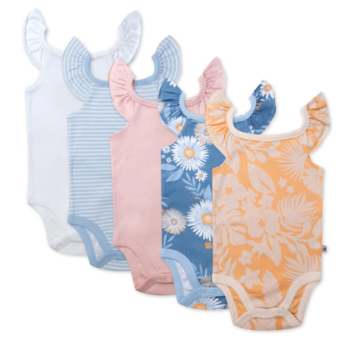 5-Pack Organic Cotton Short Sleeve Bodysuits | Honest Baby Clothing