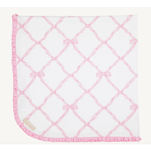 Baby Buggy Blanket - Belle Meade Bow with Pier Party Pink