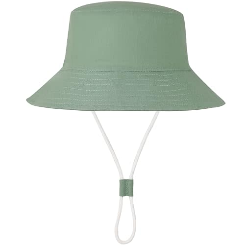 Baby Sun Hat UPF 50+ Sun Protective Toddler Bucket Hat Summer Kids Beach Hats Wide Brim Outdoor Play Hat for Boys Girls