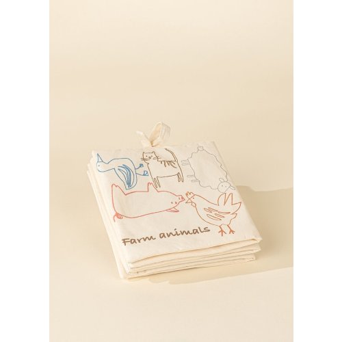 Natural Cotton Baby's First Soft Book English - FARM ANIMALS