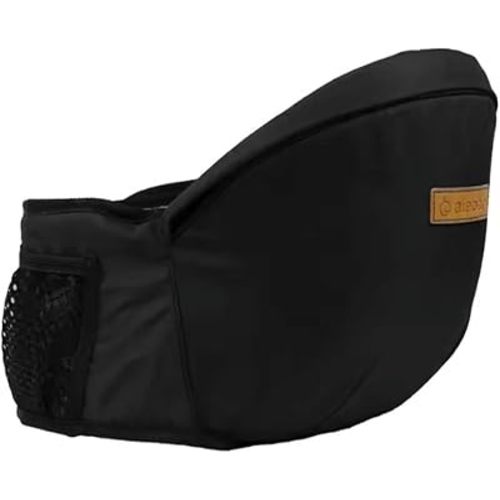 Youngly Baby Carrier Waist Stool Walkers Baby Sling Waist Belt Hip Seat Belt Adjustable (Black)