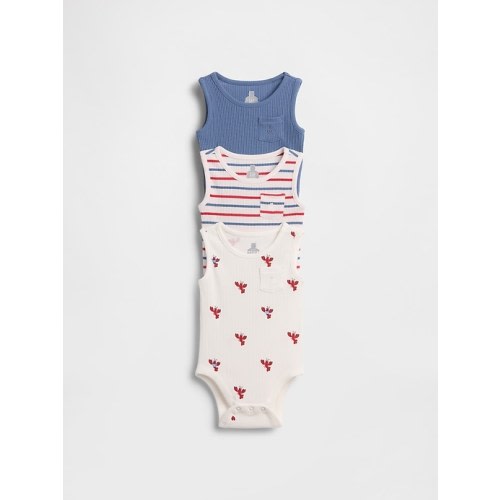 Baby First Favorites TinyRib Pocket Tank Bodysuit (3-Pack)