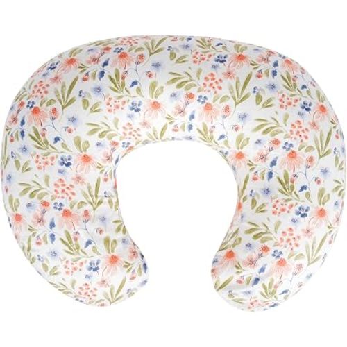 Nursing Pillow - Breastfeeding Pillow with Breathable Filling & Removable Cover, Ergonomic Support for Breastfeeding & Bottle (Green Leaf,0-12 Months)
