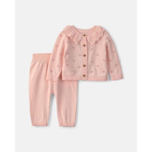 Baby Girl 2-Piece Sheep Long-Sleeve Top & Pant Set - Pink | Carter's