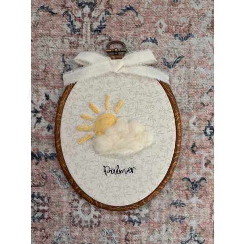 Hand Felted Sunshine - Nursery Decor, Baby Room, Toddler Room, Kids Room, Baby Shower Gift, Wall Decor, Heirloom