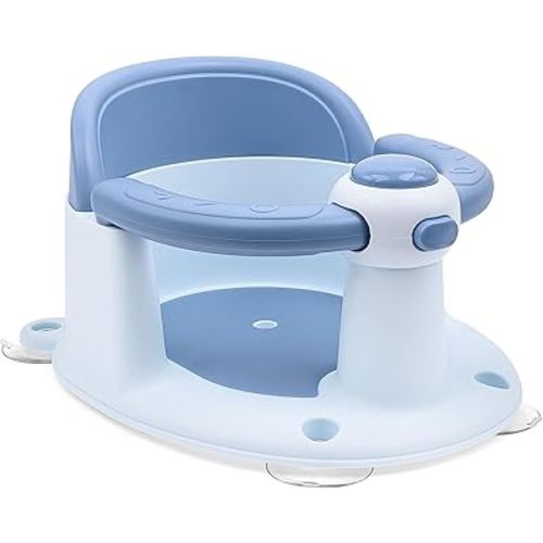 Baby Bath Seat for Babies 6 Months & Up, Non-Slip Infant Toddler Bathtub Bath Seat with Suction Cups (Blue)