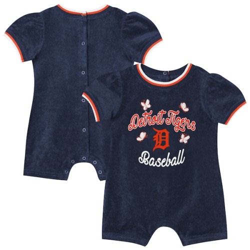 Girls Infant Detroit Tigers Outerstuff Navy Wind-Up Coverall