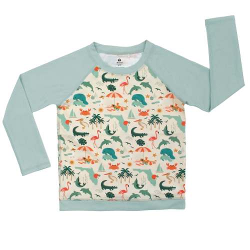 Explore Florida Long Sleeve Baseball Rash Guard Shirt