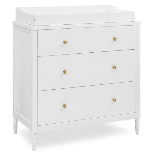 Delta Children Serena 3 Drawer Dresser with Changing Top - Bianca White