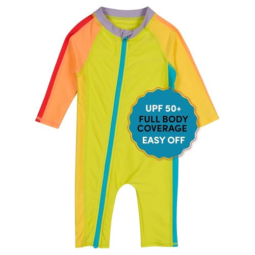 SwimZip Boys' Long-Sleeve UPF 50+ Swimsuit for Baby, Toddler, & Little Boys