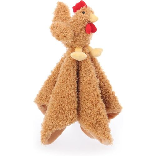 Apricot Lamb Rooster Soft Loveys for Babies, Security Blanket for Baby Boy and Girl, 14x14 Inches for Infant and Toddlers
