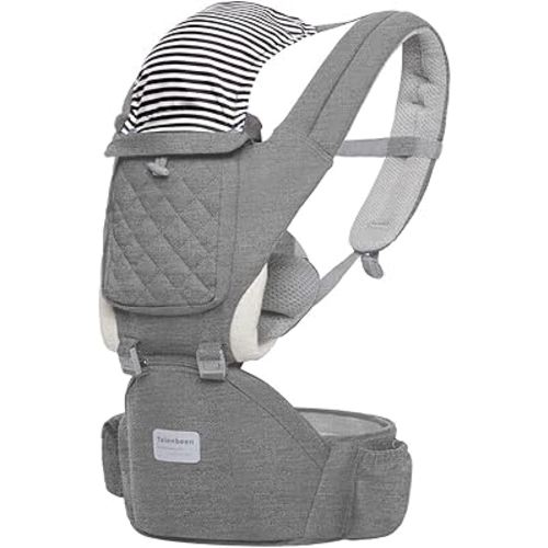 Baby Carrier, 6-in-1 Newborn to Toddler, Carrier with Hip Seat Lumbar Support 7-41 lbs, Adjustable Baby Holder Carrier for All Seasons & Positions