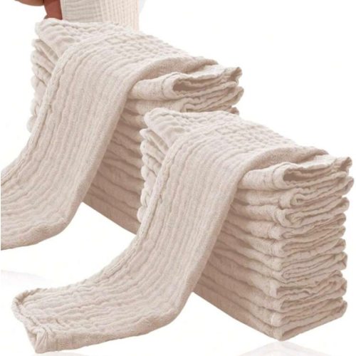 CN 24 Pcs/12Pcs Muslin Burp Cloths For Baby - Ultra-Soft 100% Cotton Baby Washcloths - Large 20'' By 10'' Super Absorbent Milk Spit Up Rags | SHEIN USA