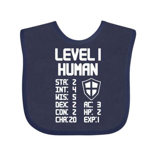 Inktastic Level 1 Human Boys or Girls Baby Bib