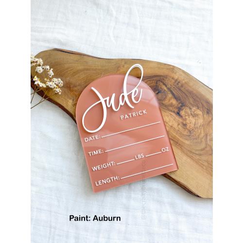 Acrylic Birth Stat Sign for Baby, Baby Birth Announcement, Birth Stat Sign, Baby Name Announcement Sign, Birth Stats Announcement Sign
